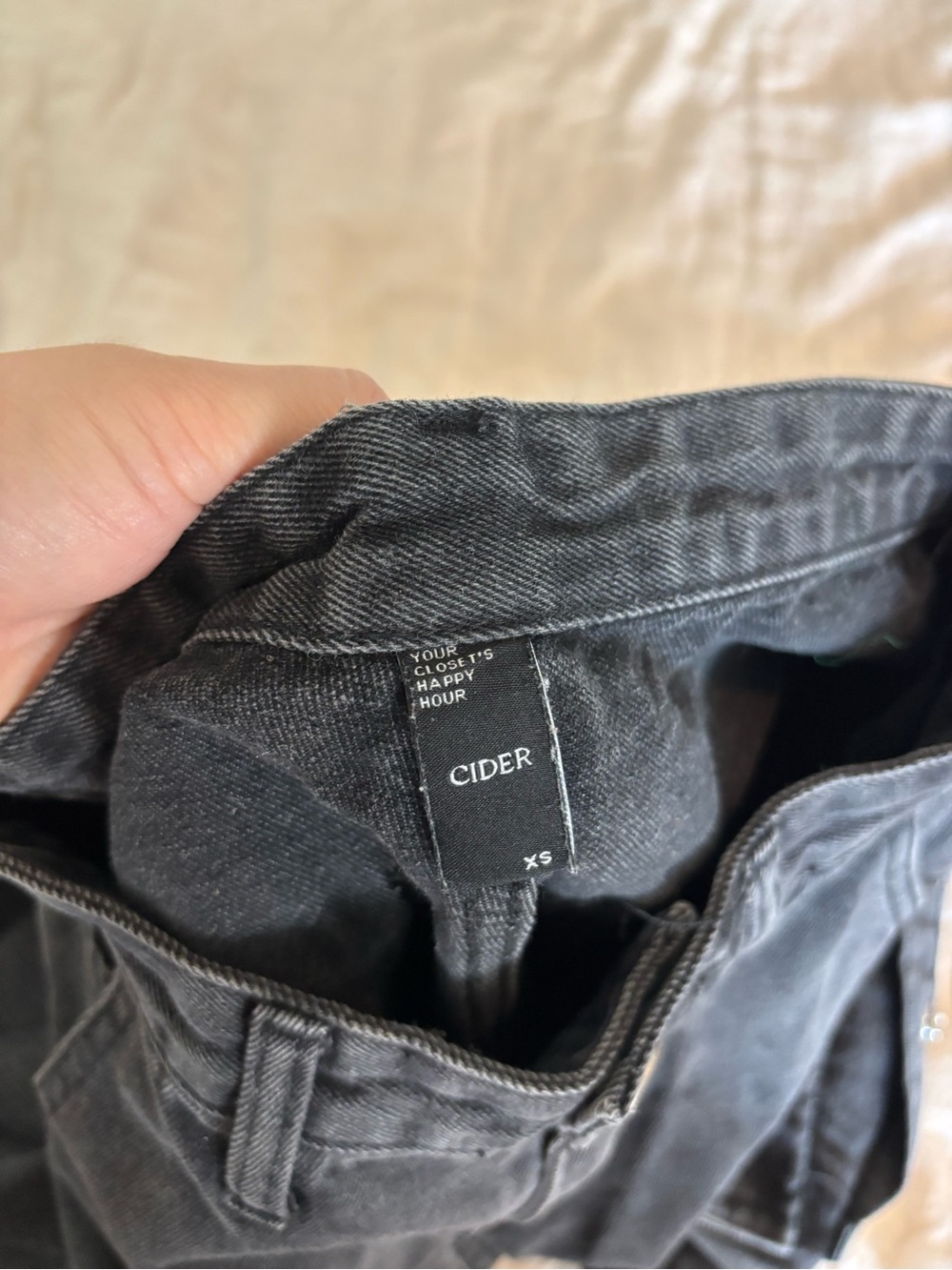 Cider Charcoal Black High-Rise Utility Pants - Picture 4 of 4